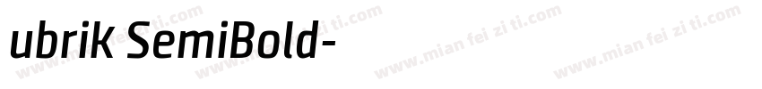 ubrik SemiBold字体转换